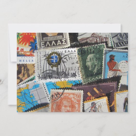 Invitation Le Grec vintage emboutit l'invitation (Devant)