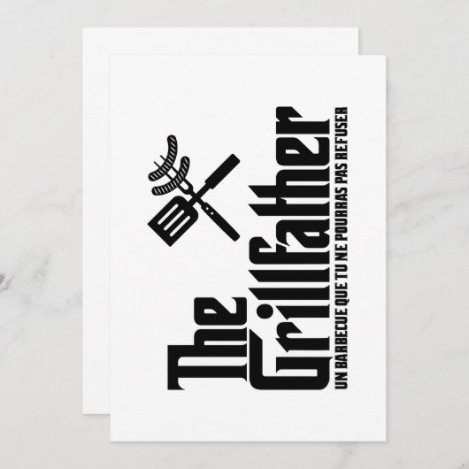 Invitation Le Grillfather (Devant / Derrière)
