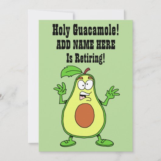 Invitation Le guacamole saint quelqu'un se retire (Devant)