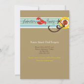 Invitation Le homard d'été de vacances de plage d'amusement (Dos)