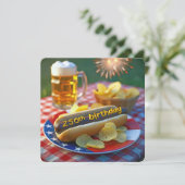 Invitation Le Hot Dog américain du 250e anniversaire (Debout devant)