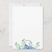 Invitation Le jardin bleu fleurit l'invitation (Dos)