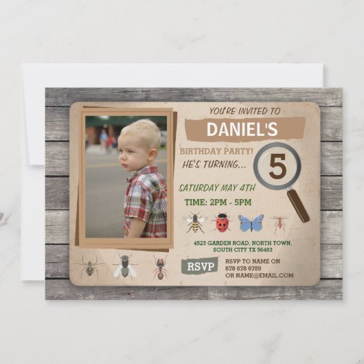 Invitation Le jardin de chasse à insecte branche l'invitation (Devant)