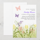 Invitation Le jardin des papillons du Pastel (Devant / Derrière)