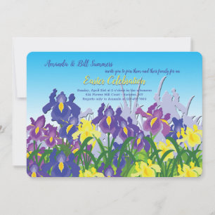 Invitation Le jardin d'iris fleurit l'invitation