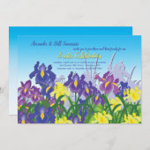 Invitation Le jardin d'iris fleurit l'invitation (Devant / Derrière)
