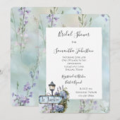 Invitation Le Jardin (jardin) Jolie Fête des mariées fleurie (Devant / Derrière)