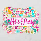 Invitation Le jardin Kitty "nous a laissés Party !" (Devant / Derrière)