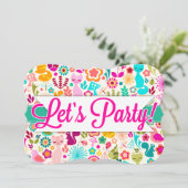 Invitation Le jardin Kitty "nous a laissés Party !" (Debout devant)