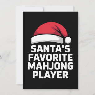 Invitation Le jeu de Noël du joueur de Mahjong favori du Père
