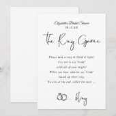 Invitation Le Jeu Des Anneaux | Jeu de Fête des mariées (Devant / Derrière)