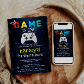 Invitation Le Jeu Est En Cours ! Jeu vidéo photo personnalisé