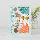 Invitation Le jeu Mah Jongg (Debout devant)