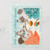 Invitation Le jeu Mah Jongg (Devant / Derrière)