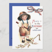 Invitation Le jeune George Washington abattre un cerisier (Devant / Derrière)