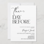 Invitation Le Jour Avant Le Déjeuner De La Répétition Mariage (Devant)