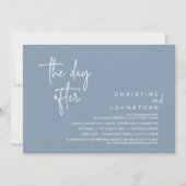 Invitation Le jour d'après, soirée de mariage, Dusty Blue (Devant)