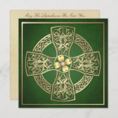 Invitation Le jour de St Patrick de croix celtique de (Devant / Derrière)