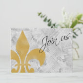 Invitation Le journal de la Nouvelle-Orléans, Faded Fleur de  (Debout devant)