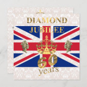 Invitation Le jubilé de diamants de Queens (Devant / Derrière)
