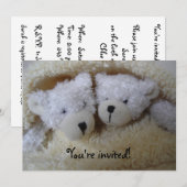 Invitation Le jumeau soutient l'invitation de baby shower (Devant / Derrière)