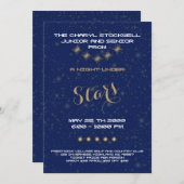 Invitation Le junior supérieur de bal d'étudiants, nuit sous (Devant / Derrière)