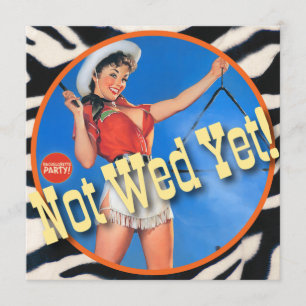 Invitation Le kitsch Bitsch : Cow-girl ne pas épouser encore