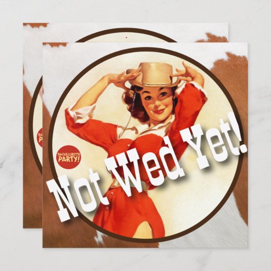 Invitation Le Kitsch Bitsch : Cowgirl Pas Encore Mal ! (Devant / Derrière)