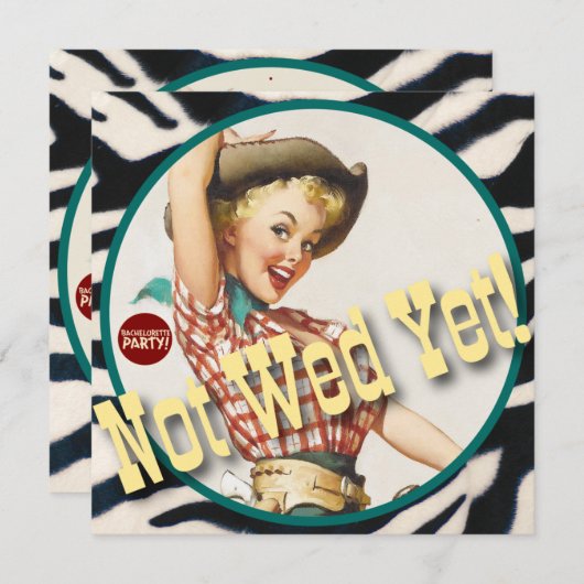 Invitation Le Kitsch Bitsch : Cowgirl Pas Encore Mal ! (Devant / Derrière)