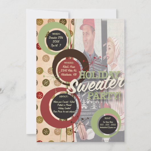 Invitation Le Kitsch Bitsch : Fête des Chandails de Noël ! (Dos)