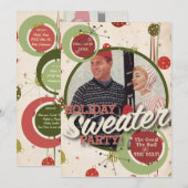 Invitation Le kitsch Bitsch : Partie de chandail de vacances (Devant / Derrière)