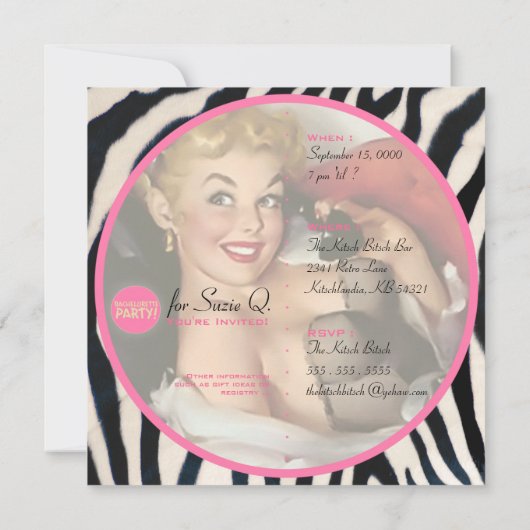 Invitation Le Kitsch Bitsch : Pas Encore Mal ! (Dos)