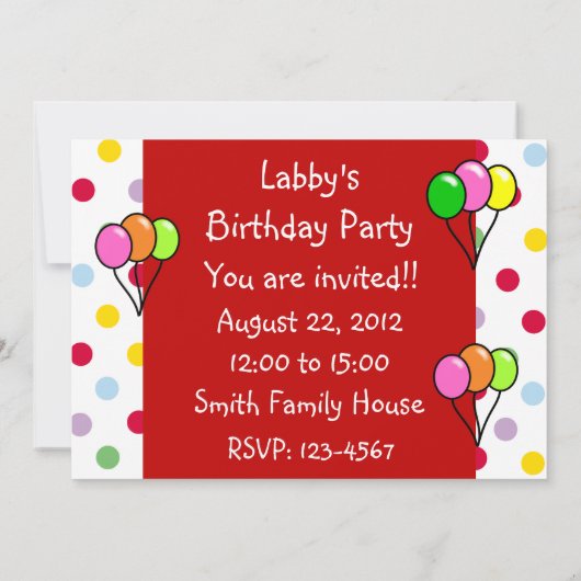 Invitation Le Labrador du chocolat vous observe Anniversaire (Dos)