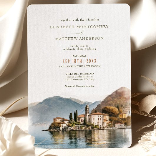 Invitation Le Lac de Côme Italie Destination Mariage Invitati