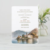 Invitation Le Lac de Côme Italie Destination Mariage Invitati (Debout devant)
