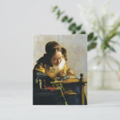 Invitation Le Lacemaker de Johannes Vermeer (vers 1670) (Debout devant)