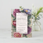 Invitation Le langage des fleurs (Debout devant)