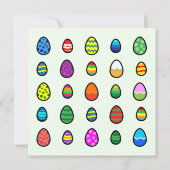 Invitation Le lapin de Pâques collecte les oeufs de Pâques (Dos)