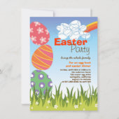 Invitation Le lapin mignon de Pâques Eggs l'invitation de (Devant)