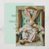 Invitation Le lapin narky (Devant / Derrière)