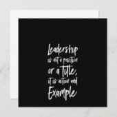 Invitation le leadership est un exemple (Devant / Derrière)