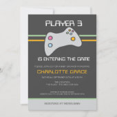 Invitation Le Lecteur De Jeu Vidéo Ordinateur Est Entré Dans  (Devant)