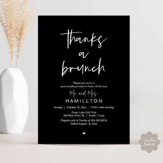Invitation Le Lendemain, Brunch d'Après Mariage