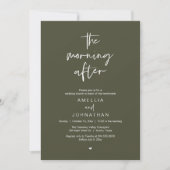 Invitation Le lendemain, brunch moderne d'après-mariage (Devant)