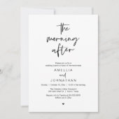 Invitation Le lendemain, brunch moderne d'après-mariage (Devant)