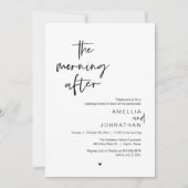 Invitation Le lendemain, brunch moderne d'après-mariage (Devant)