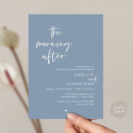 Invitation Le lendemain, brunch moderne d'après-mariage
