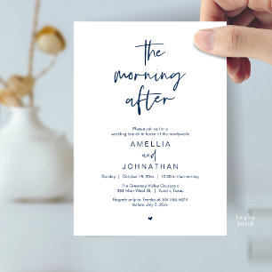 Invitation Le lendemain, brunch moderne d'après-mariage
