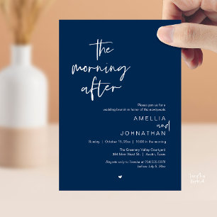 Invitation Le lendemain, brunch moderne d'après-mariage