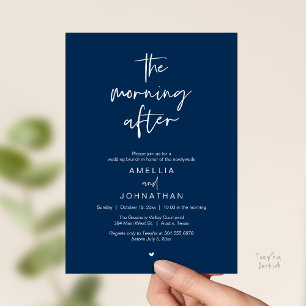 Invitation Le lendemain, brunch moderne d'après-mariage